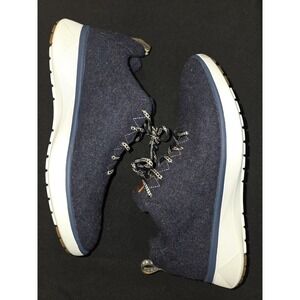 Pendleton Wool Lace Up Sneakers Women's Size 8 Navy Blue Shoes‎